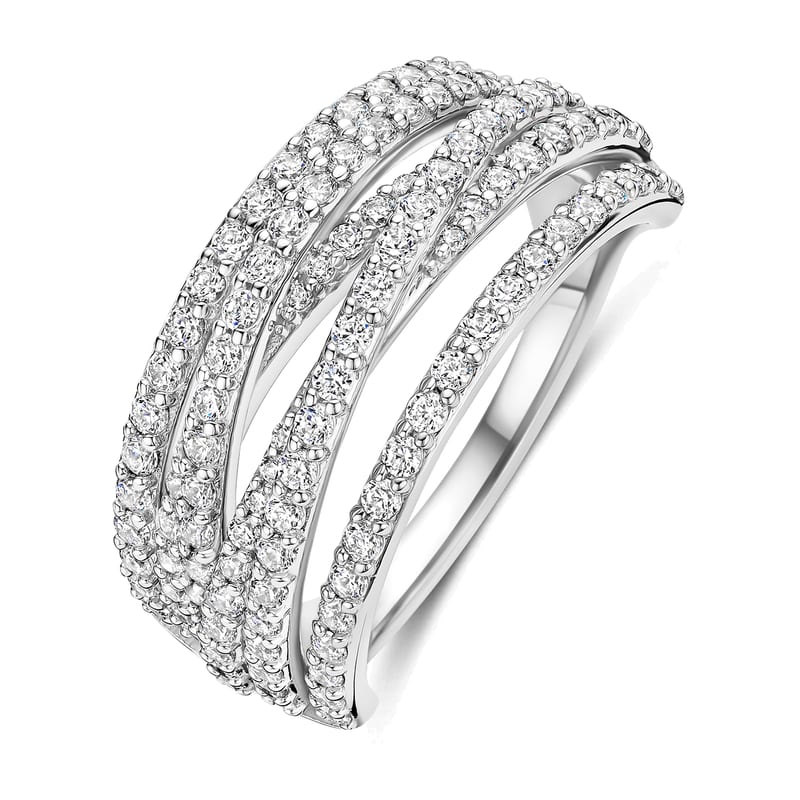 Stardust Zirkonia Crossover Ring - M model — Ti Sento juwelen