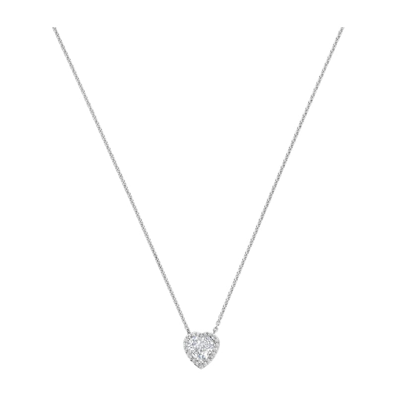 Zilveren Zirkonia Hartjes Ketting — Ti Sento juwelen