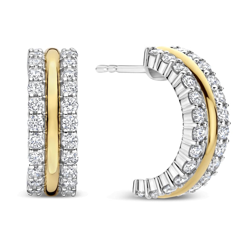 Triple Band Zirkonia Hoops — Ti Sento juwelen