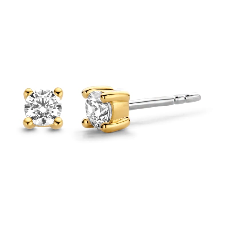 Classic Zirkonia Oorbellen 4mm — Ti Sento juwelen